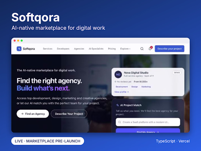 Softqora: AI-Native Marketplace for Digital Work