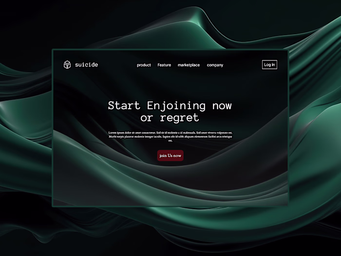 Dark Editorial Landing Page —