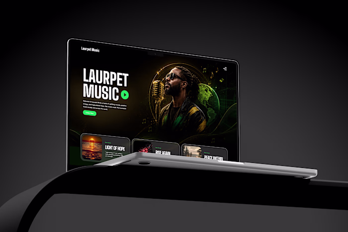 Laurpet Music – Modern Landing Page UI Design