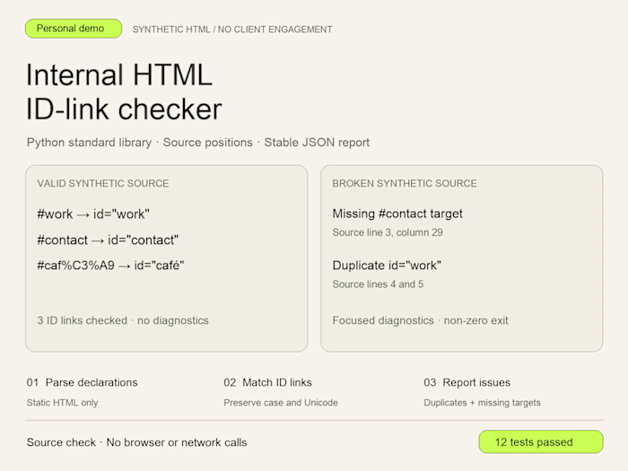 HTML ID-Link Checker — Personal Python Demo
