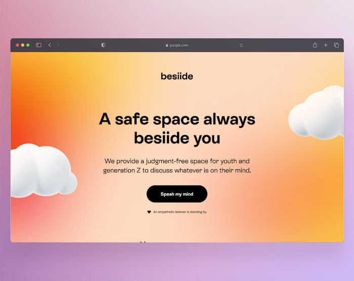 Besiide • Landing page