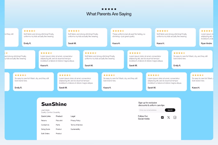 Sunshine Footer