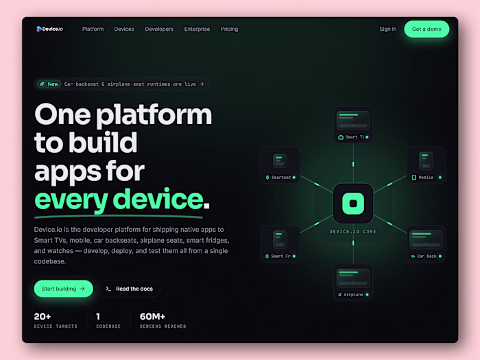 One platform to build apps