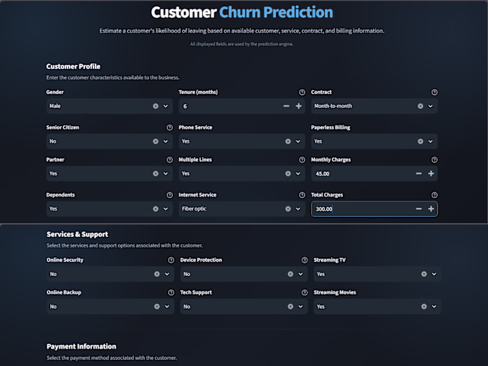 Built a machine learning web
