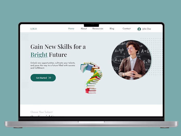 Website concept for school