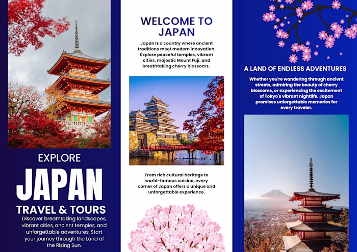 Japan Travel Brochure Design
A modern