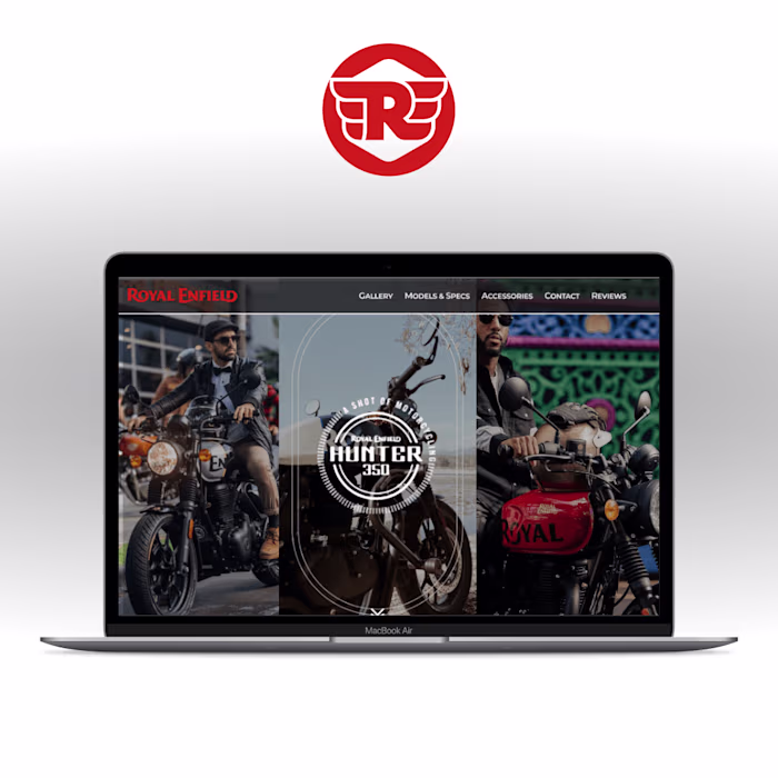 Royal Enfield: Hunter 350 - Landing page