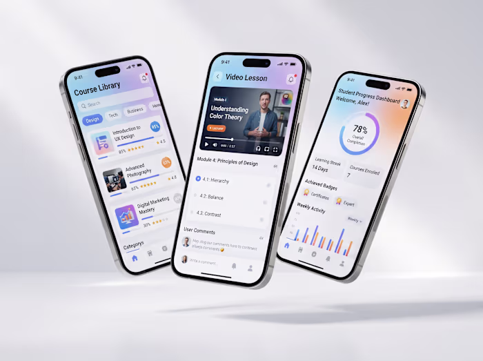 EduLearn - E-Learning & Online Education Mobile App UI & UX ...