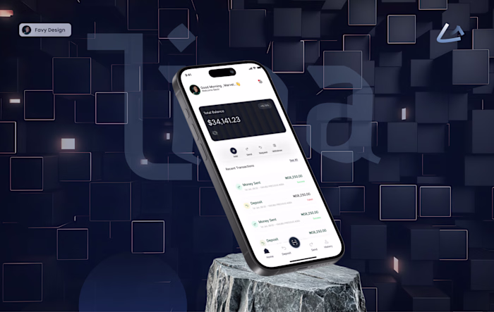 Designed a modern fintech mobile