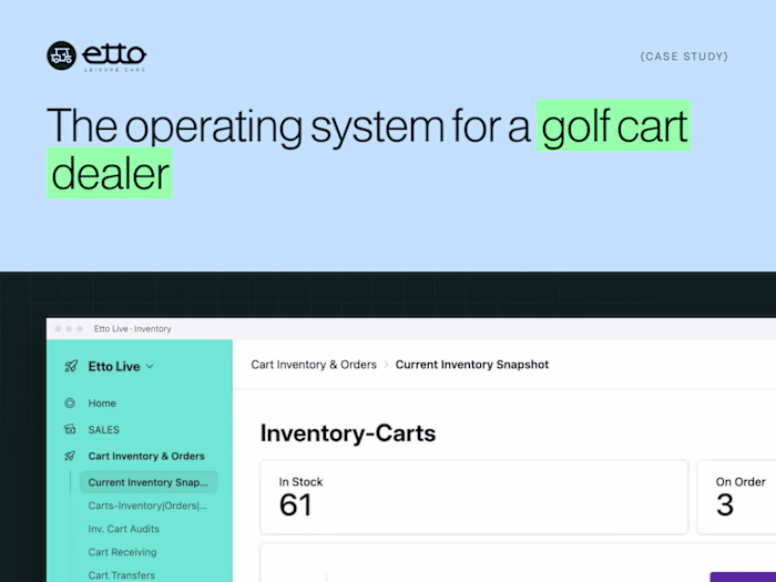 Dealership Operating System: Inventory, Quotes & Parts Sync