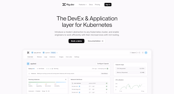 Rig.dev – Modern Marketing Website