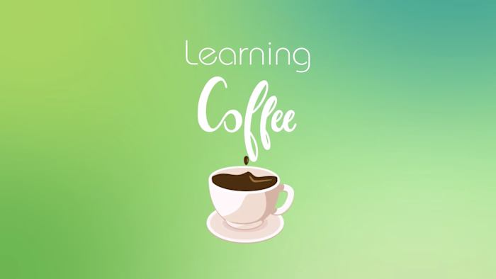 Learning Coffee logo animation