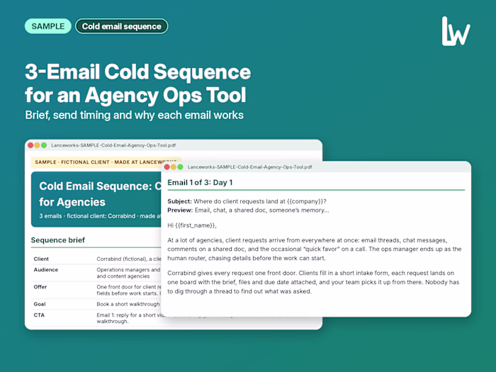 3-Email Cold Outreach Sequence for an Agency Ops Tool