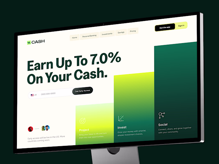 FinTech website focused on personal