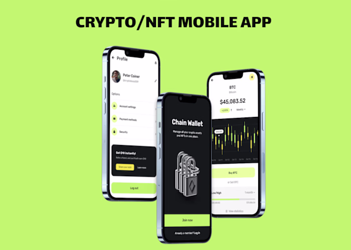 Crypto and NFT mobile app