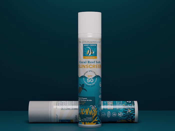 Coral Reef Safe Sunscreen Label Design