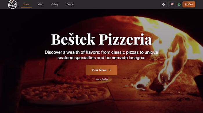 Pizzeria Beštek — Custom Ordering Platform