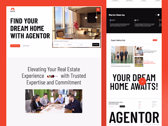 Agentor - Real Estate Website Template