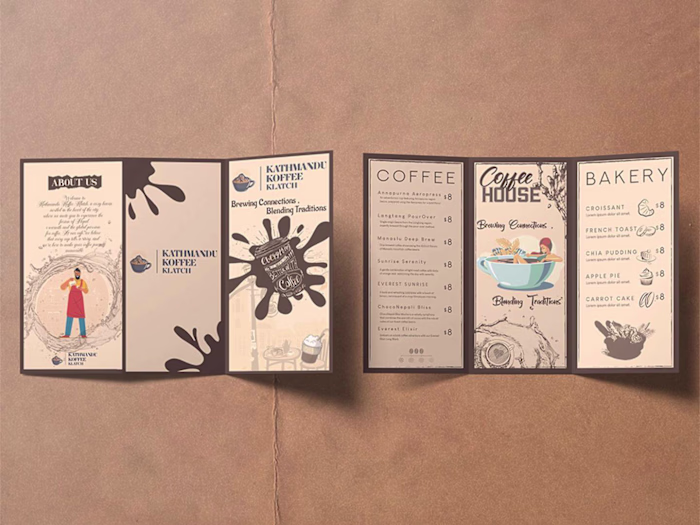 Identity for Cafe "KATHMANDU KOFFEE KLATCH"