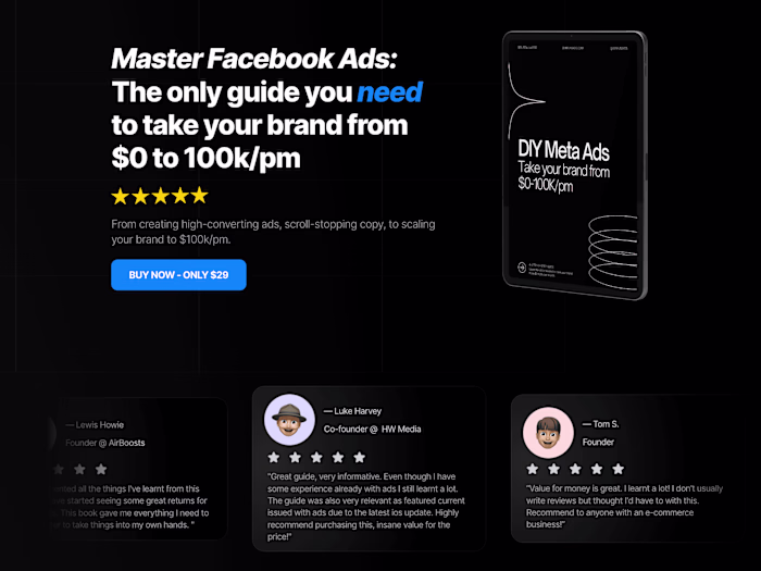 E-Book Landing Page