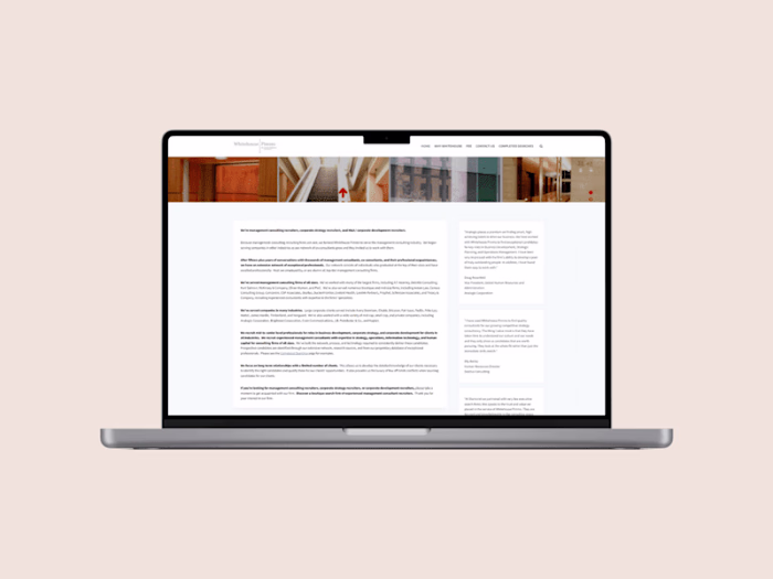 Whitehouse Pimms Website Refresh | Veda Digital