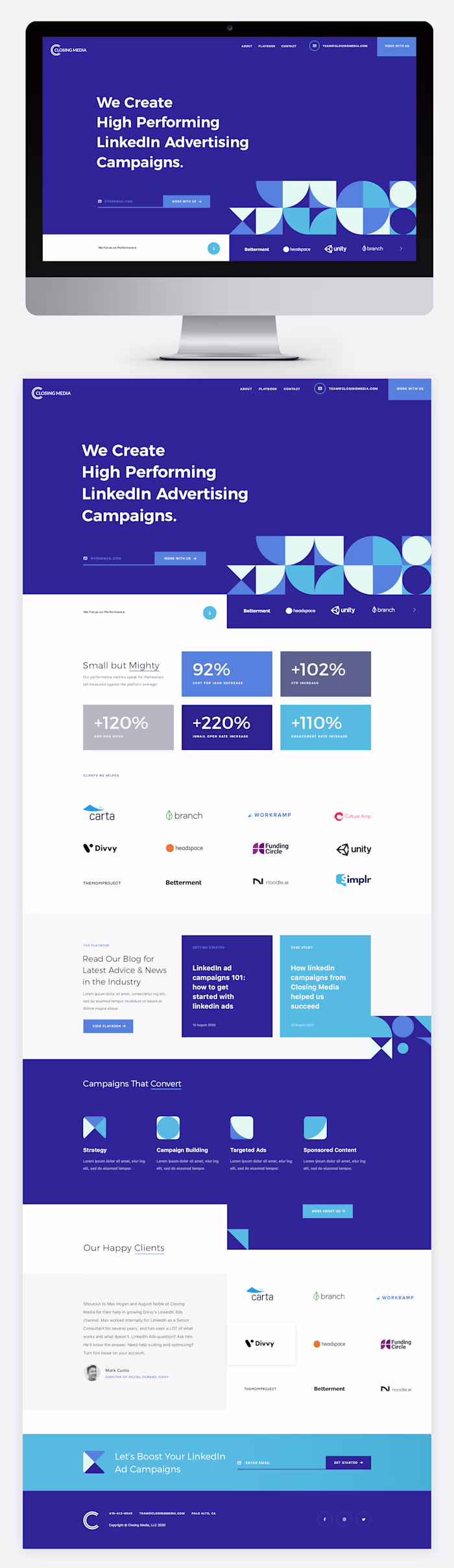 LinkedIn Advertising Agency Website |