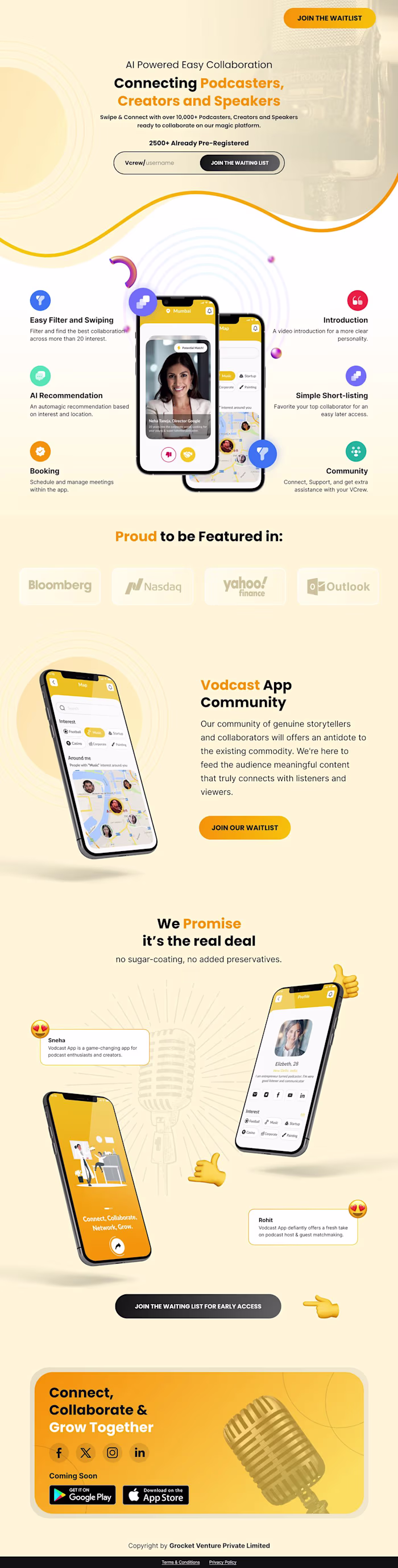 Vodcast Community - Figma Web Design