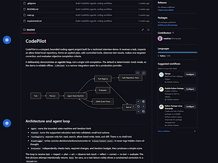 CodePilot Agentic Workflow & Evaluation System