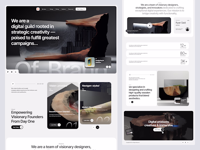 Futuristic Furniture Design Agency Landing