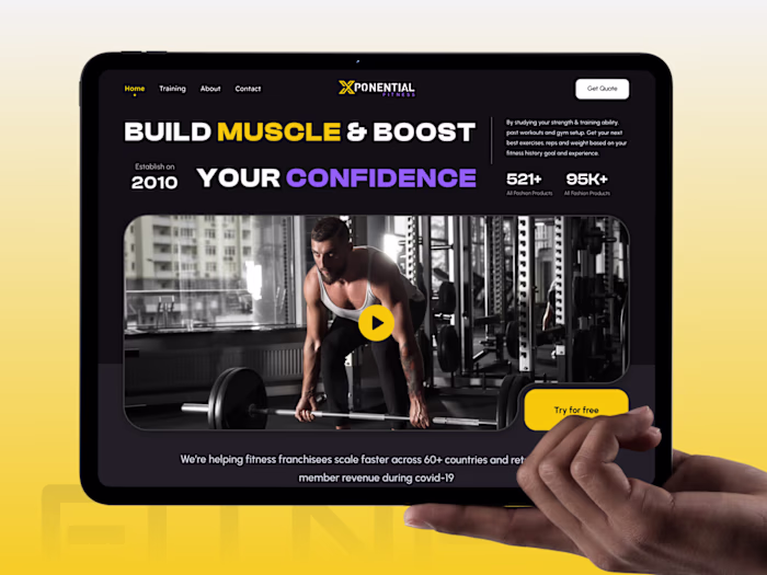 💪 Fitness Website Design
Designed a