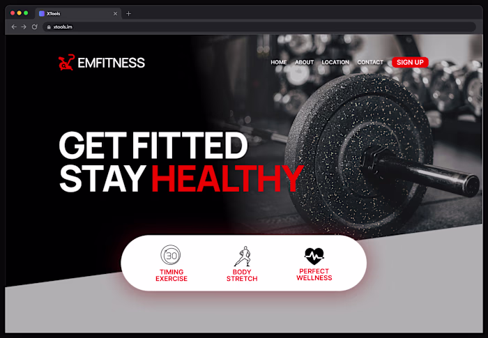 Web Design for Emfitness Brand