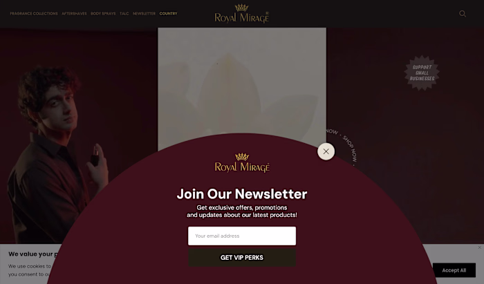 Royal Mirage Parfums Website Redesign