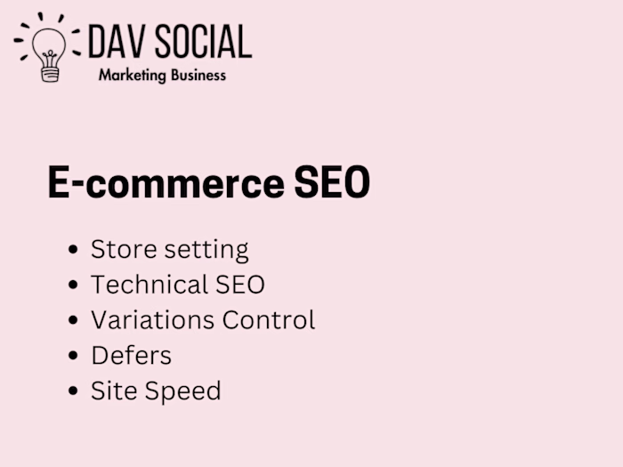 SEO Optimization for E-commerce Website