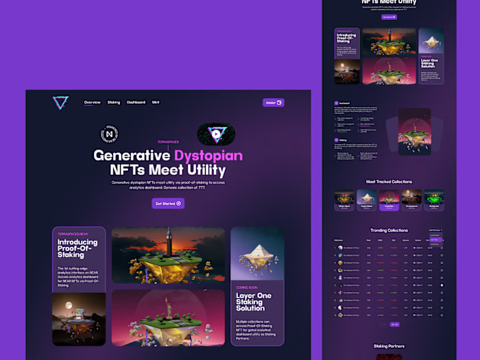 NFT Mint Focused Website Landing Page