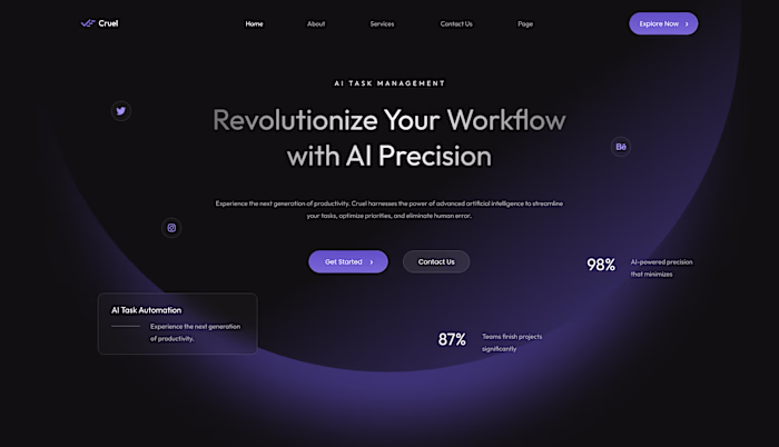 AI Task Manager | Landing Page