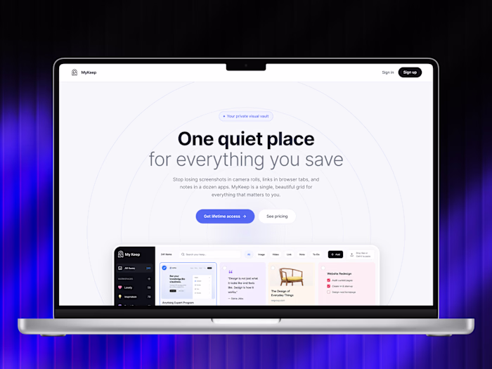 MyKeep web-app: A Visual Second-Brain App