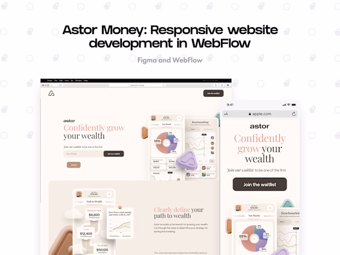 Astor Money: Responsive website development in WebFlow