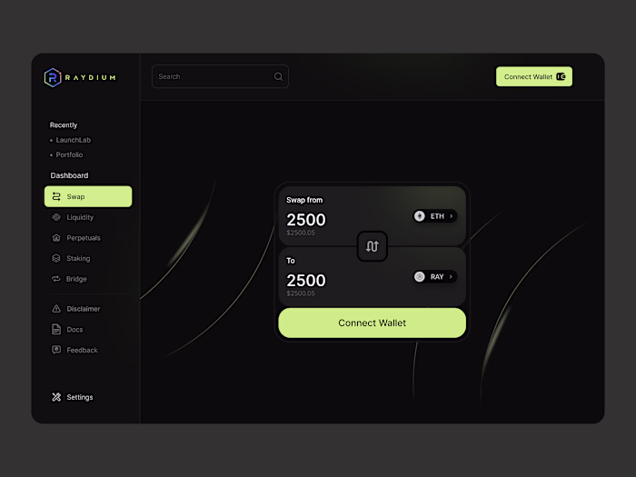 Raydium Swap dashboard