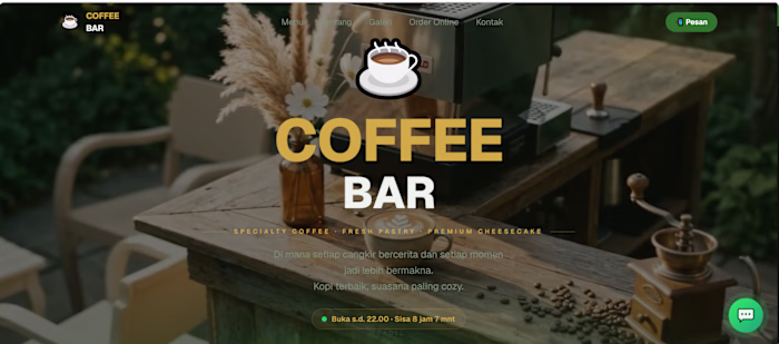 Coffee Shop Landing Page Design
