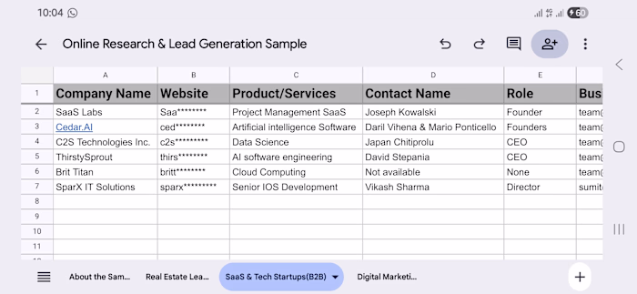 B2B lead generation & Prospect