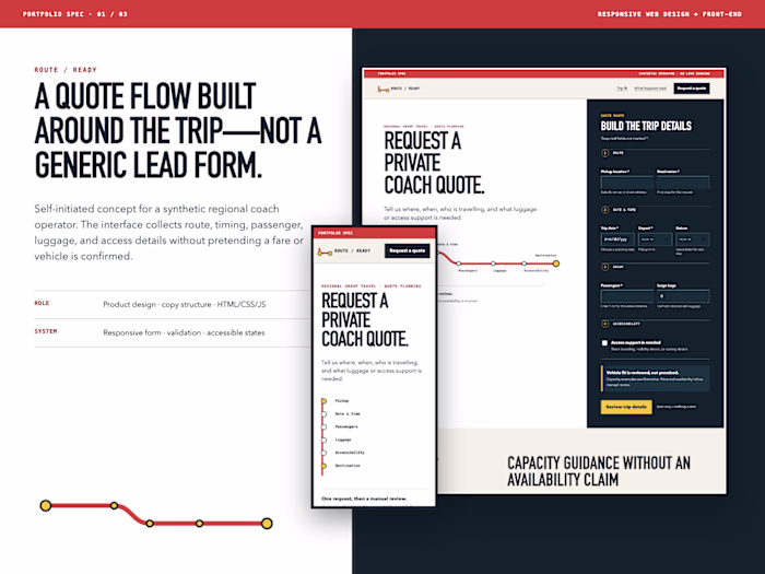 Spec: Route-Ready Coach Quote UX