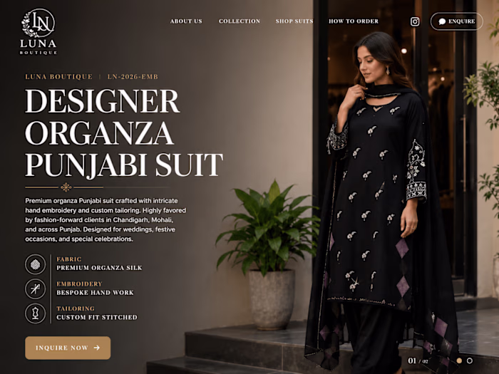 LUNA Boutique E-commerce
Tech: Next.js, TypeScript,