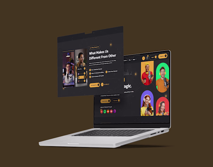 Podcation Corporate Website. Music Label. UI Design
