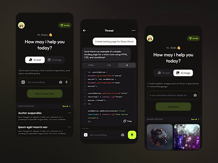 AI Chat & Image App