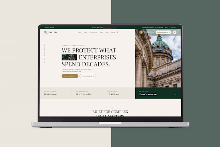 A premium law firm website