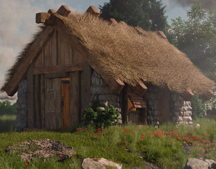 Village by the river
