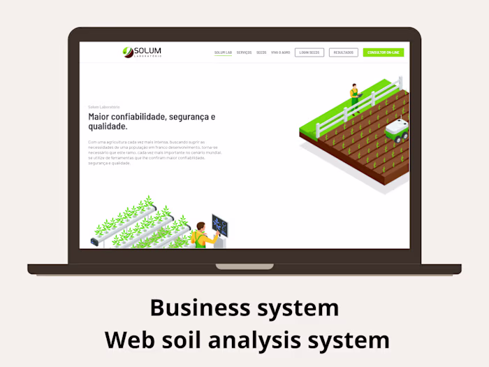 Business system - Web system of soil analysis