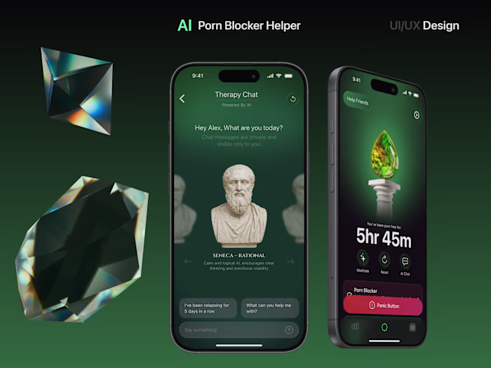 Mobile UI/UX for an AI-powered