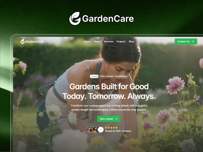 GardenCare Framer Website Development
