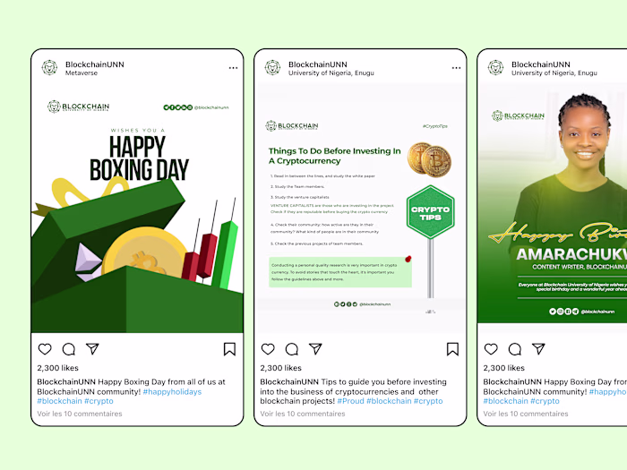 Social Media Post Designs - BLOCKCHAINUNN